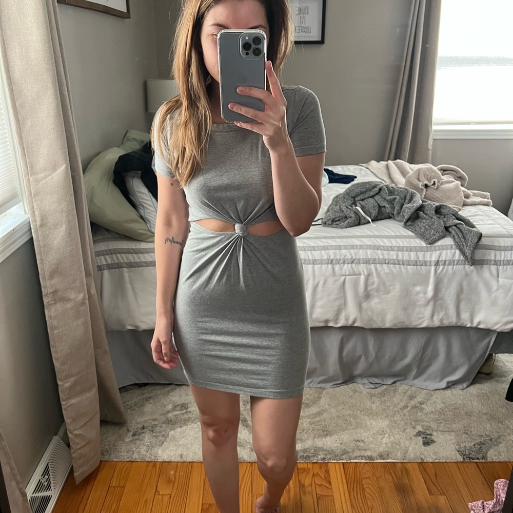 TShirt dress with cutouts